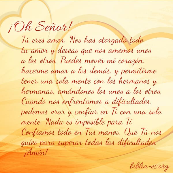 Oración - Que Dios nos quie para superar todas las dificultades