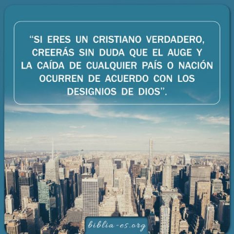 Dios tiene el control del destino de cualquier país o nación