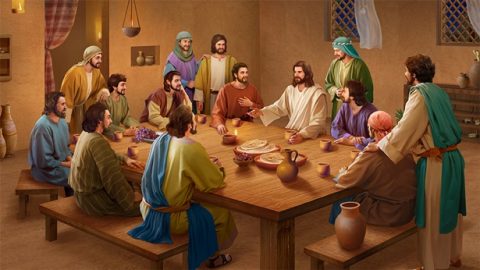 El Señor Jesús come pan y explica las Escrituras después de Su resurrección